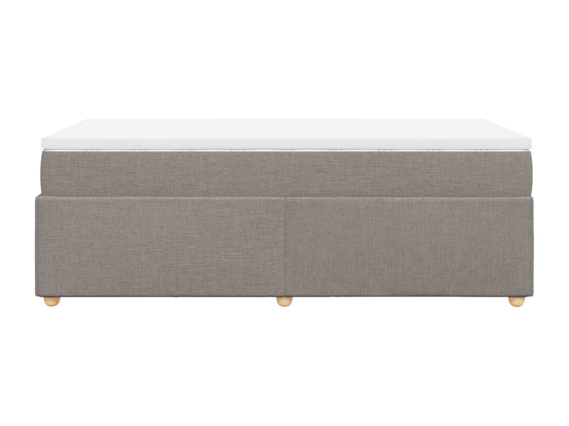 Sommier à lattes de lit avec matelas Taupe 100x200 cm Tissu