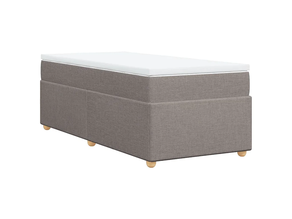 Boxspring met matras stof taupe 100x200 cm