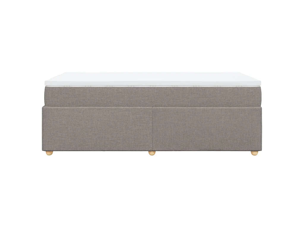 Boxspring met matras stof taupe 100x200 cm