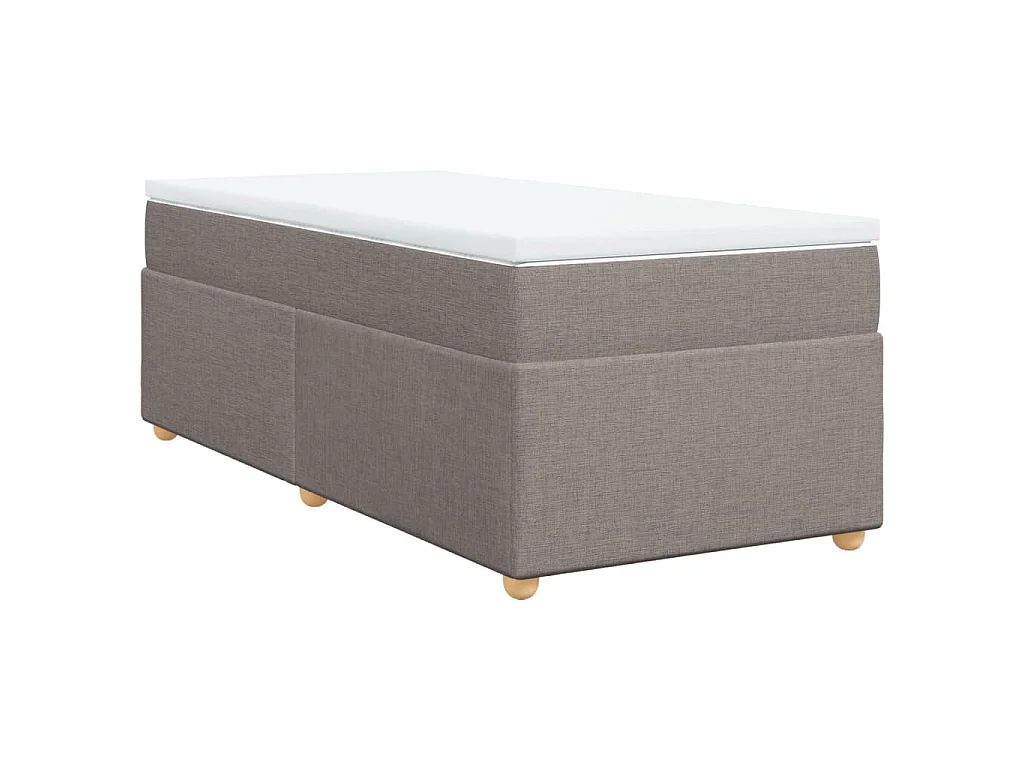 Boxspring met matras stof taupe 100x200 cm