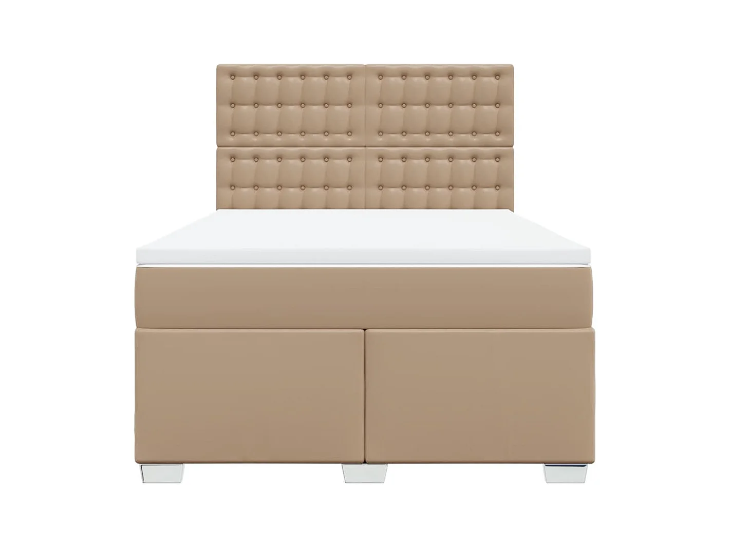 Sommier à lattes de lit avec matelas Cappuccino 140x200 cm