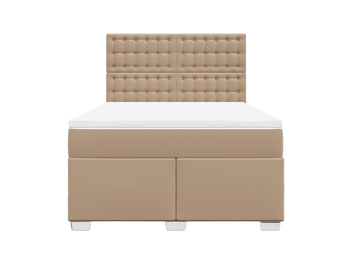 Sommier à lattes de lit avec matelas Cappuccino 140x200 cm