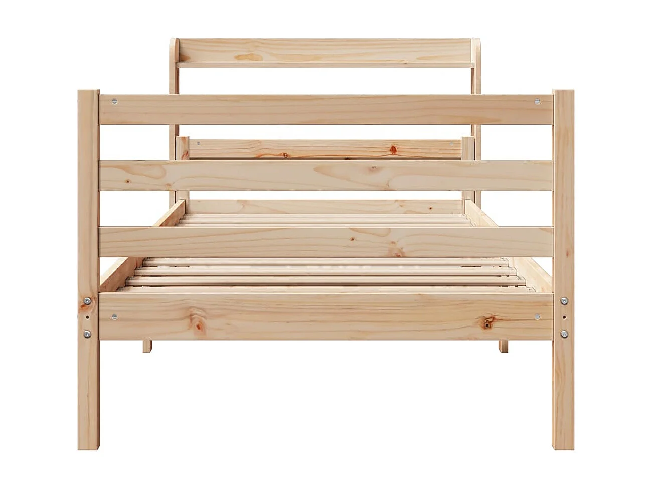 Giroletto con Testiera 100x200 cm Legno Massello di Pino