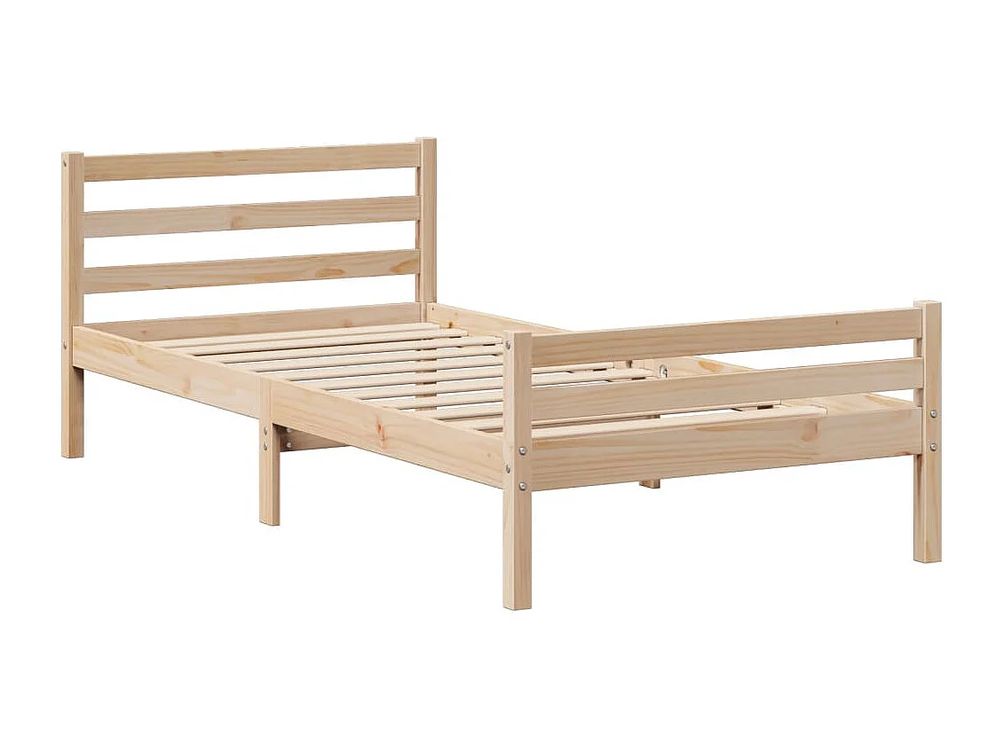 Giroletto con Testiera 100x200 cm Legno Massello di Pino