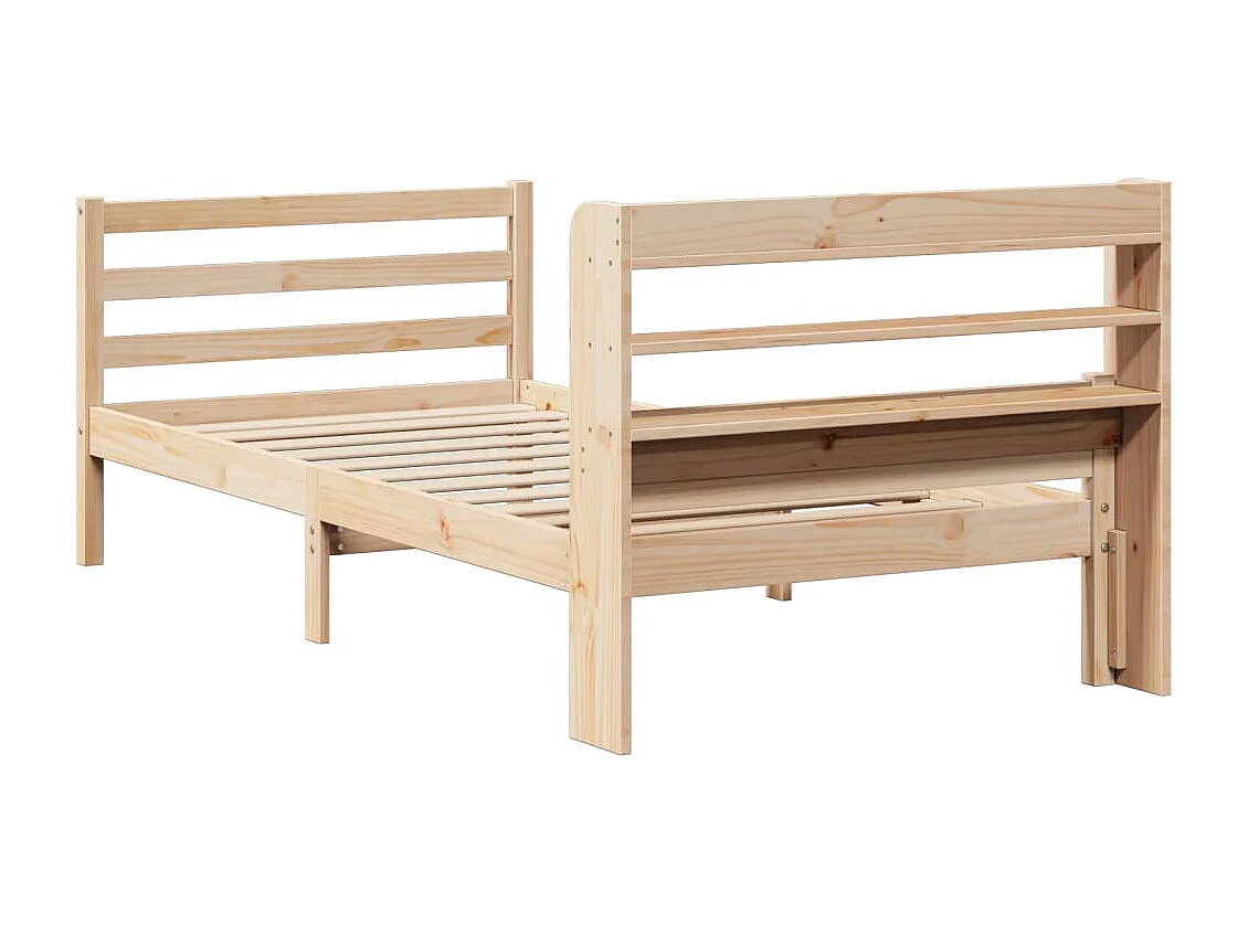 Giroletto con Testiera 100x200 cm Legno Massello di Pino