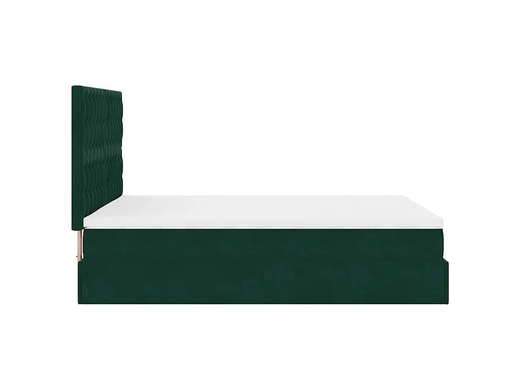 Struttura Letto Pouf con Materassi 140x200 cm in Velluto