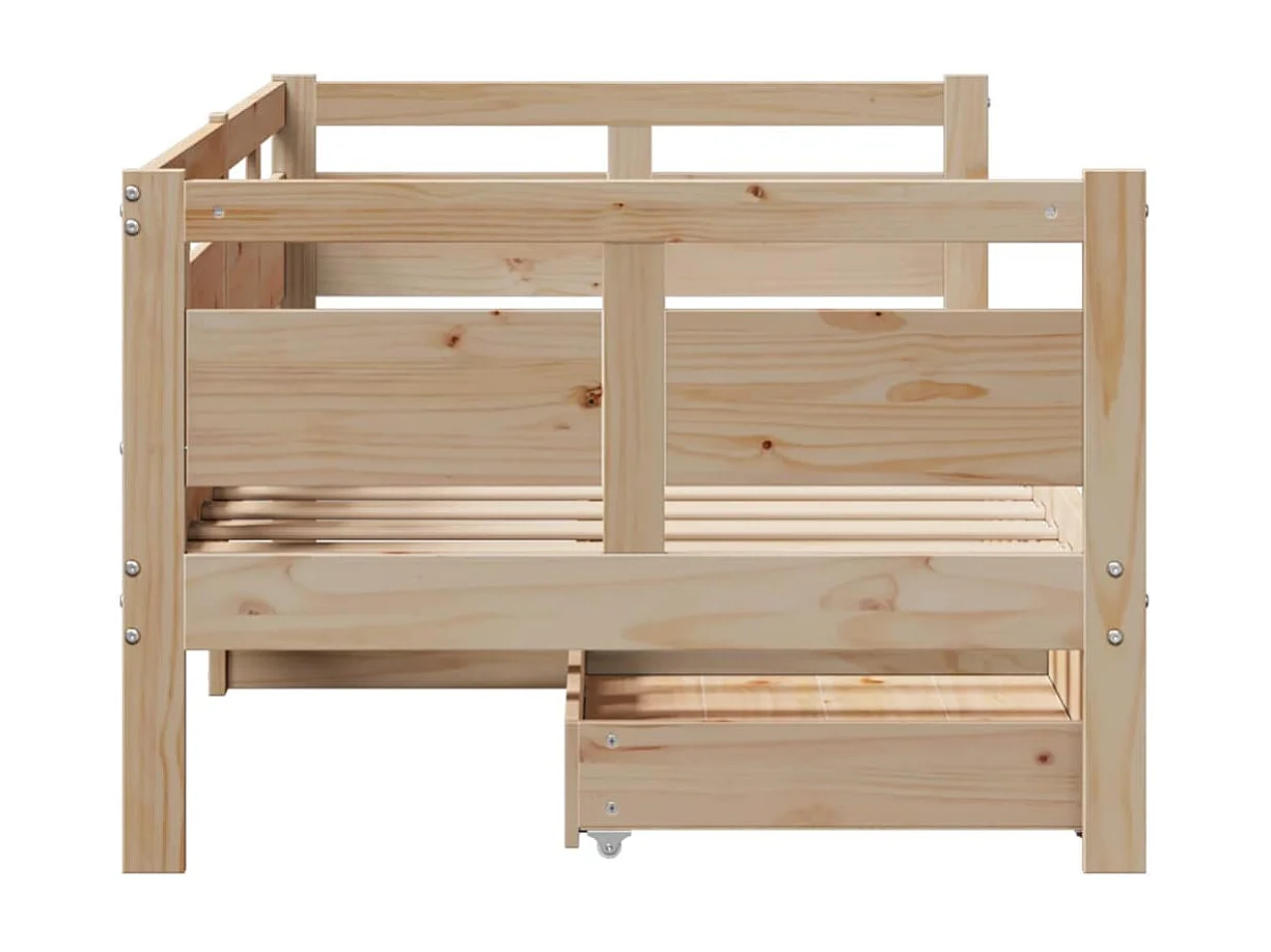 Lit de jour avec tiroirs sans matelas 90x190 cm bois massif