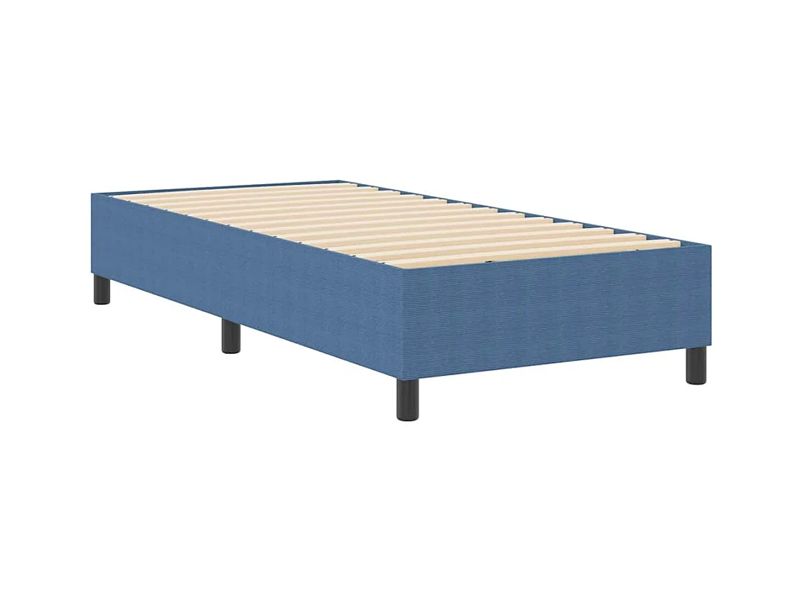 Boxspringbett Blau 90 x 200 cm Cordstoff