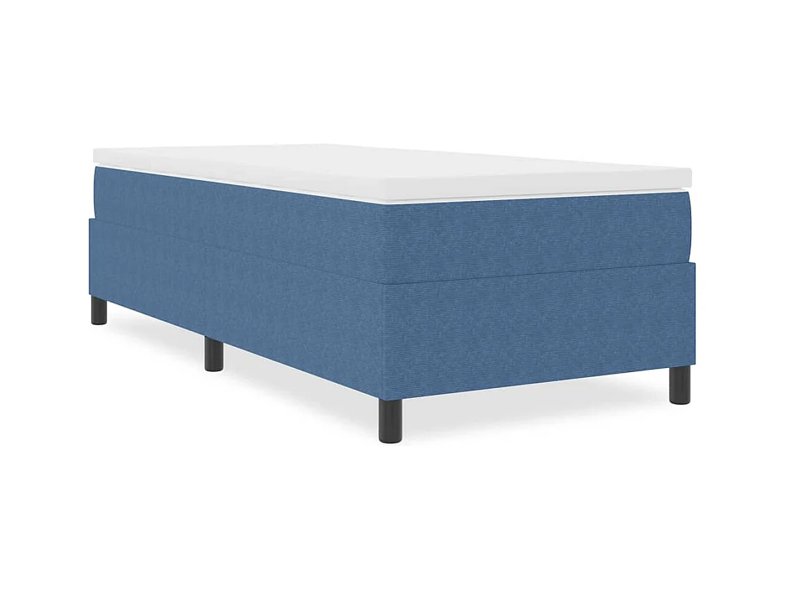 Boxspringbett Blau 90 x 200 cm Cordstoff