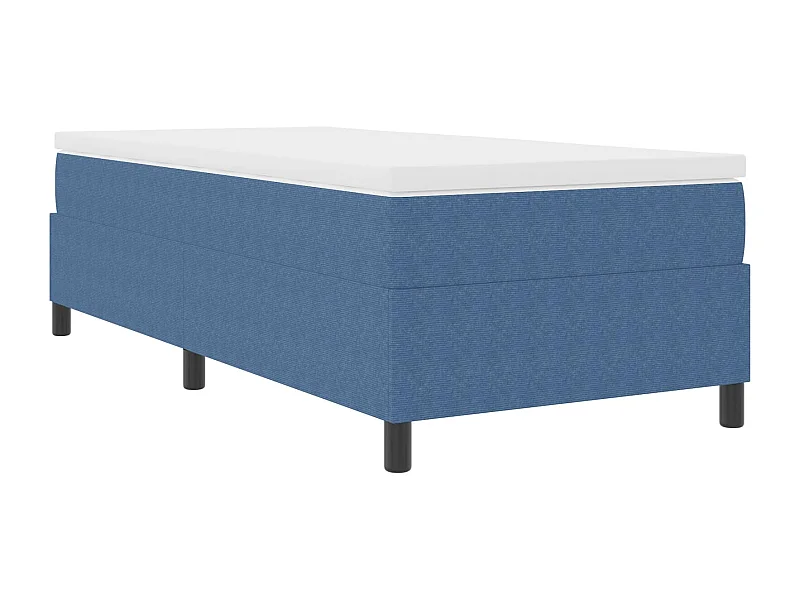 Cadre de lit plateforme Bleu 90 x 200 cm tissu