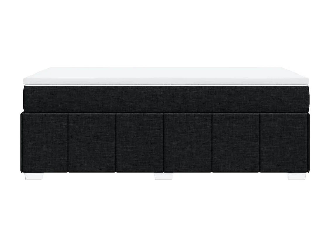 Boxspring met matras stof zwart 90x190 cm