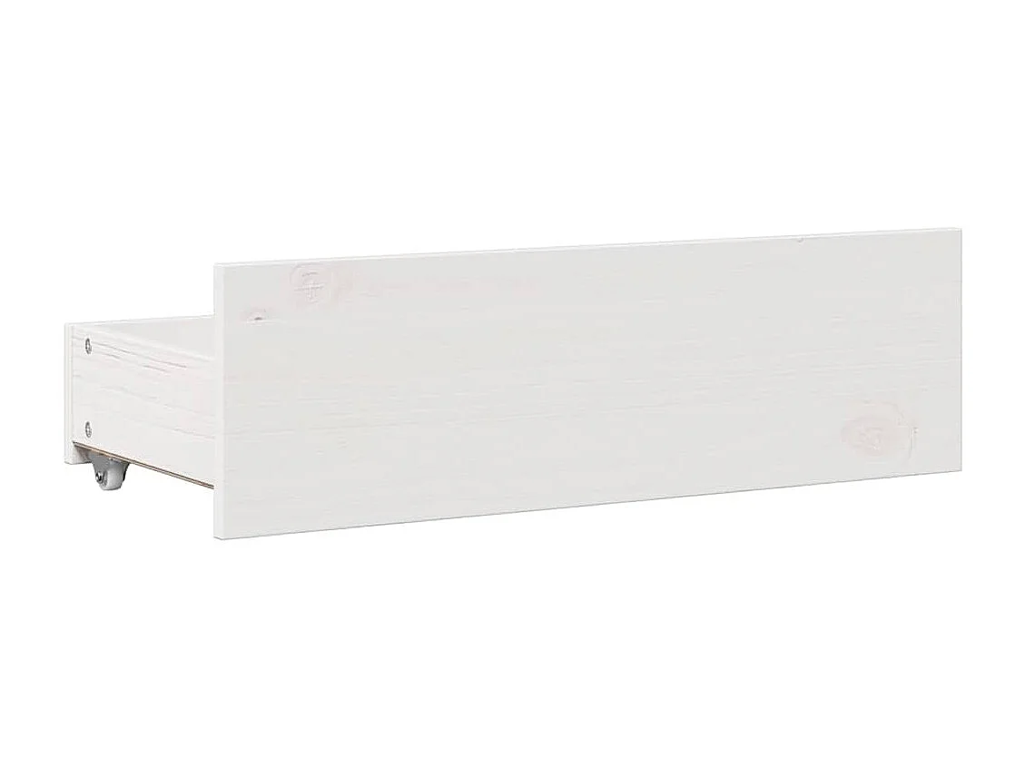 Giroletto senza Materasso con Cassetti Bianco 140x190 cm Pino