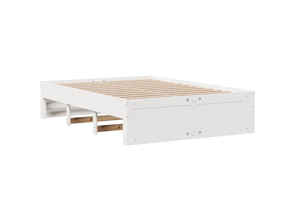 Cadre de lit sans matelas avec tiroirs 140x190 cm bois de pin