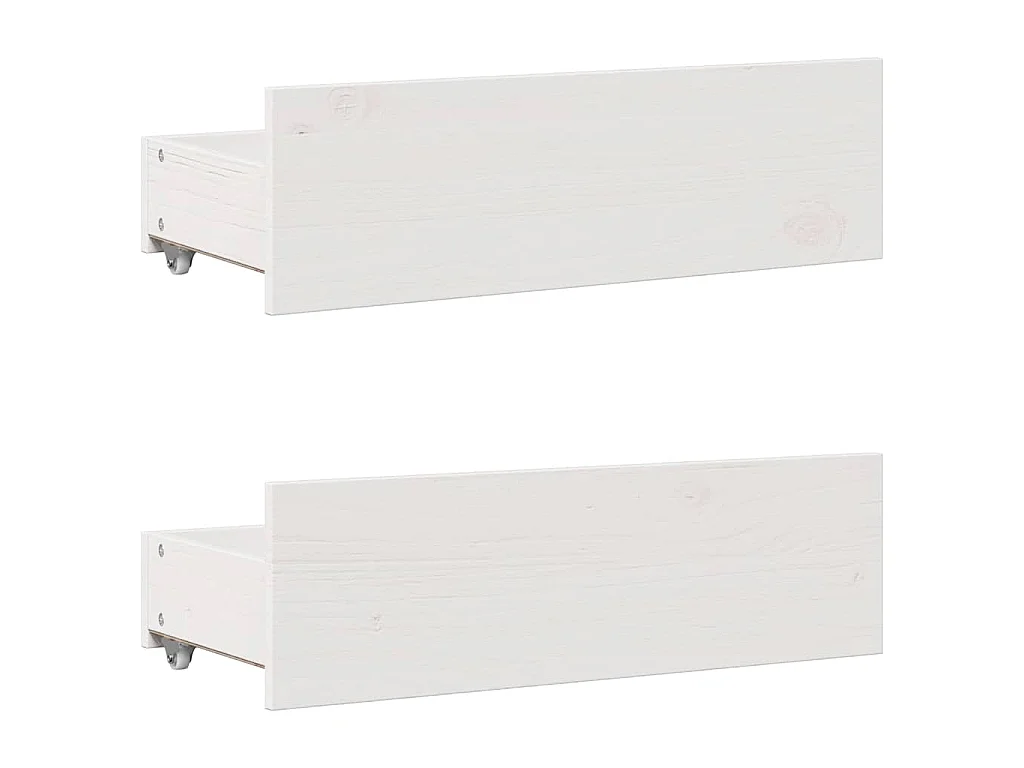 Cadre de lit sans matelas avec tiroirs 140x190 cm bois de pin