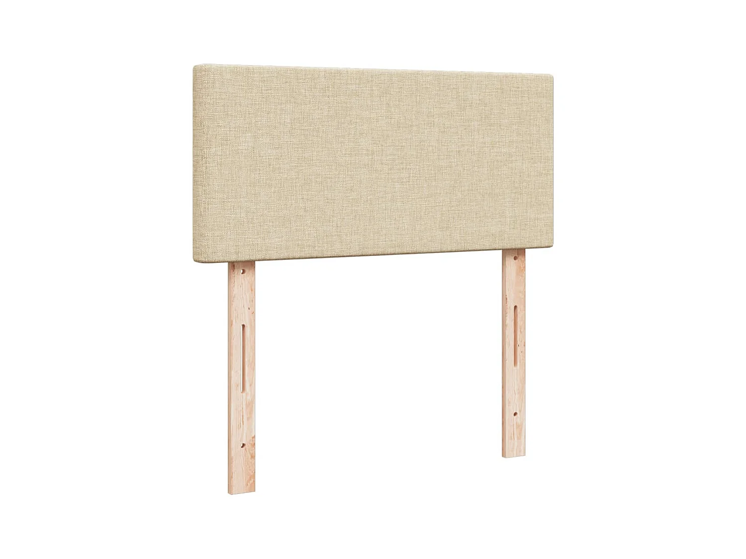 Boxspringbett mit Matratze Creme 90x200 cm Stoff