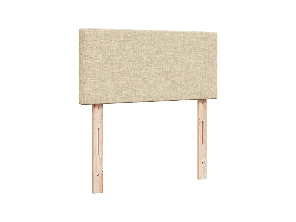 Boxspringbett mit Matratze Creme 90x200 cm Stoff