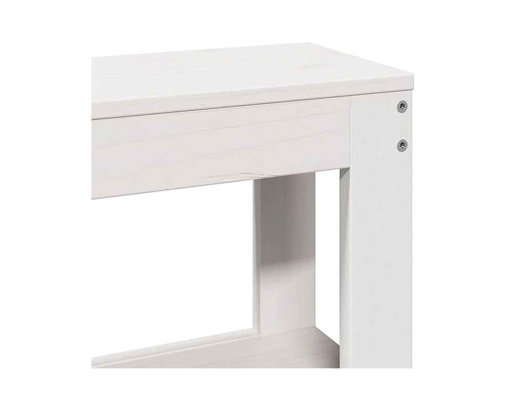 Cadre de lit sans matelas blanc 140x190 cm bois de pin massif