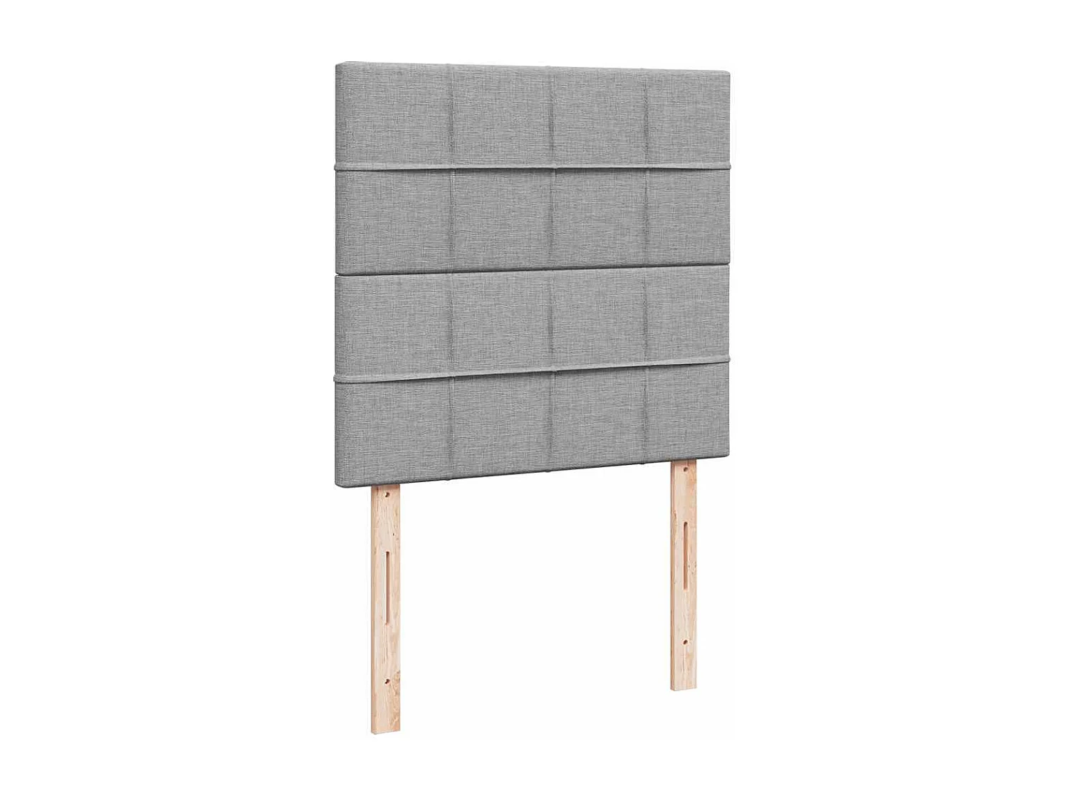 Cadre de lit ottoman et matelas gris clair 90x190 cm tissu