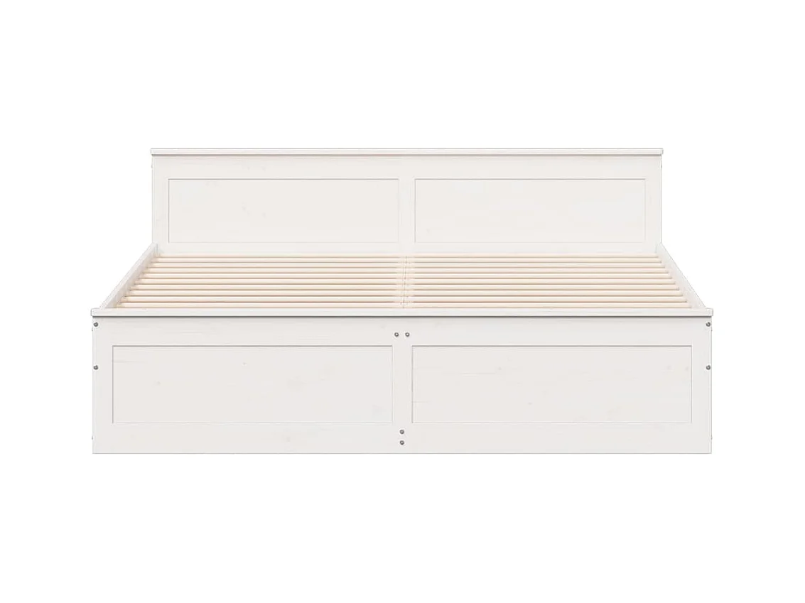 Cadre de lit sans matelas avec tête de lit 180x200 cm bois pin