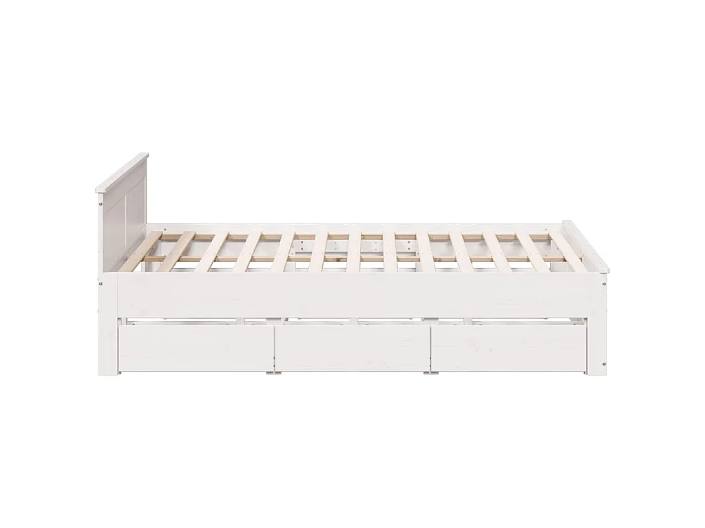Giroletto senza Materasso con Testiera Bianco 180x200 cm Pino