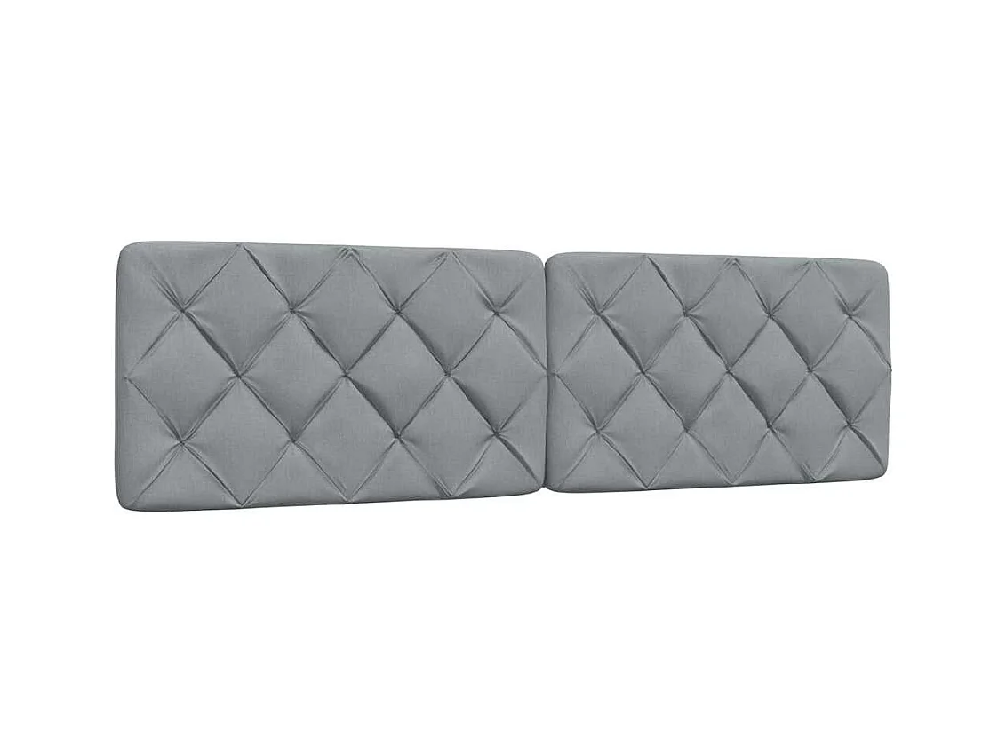 Cadre de lit avec LED sans matelas gris clair 180x200 cm tissu