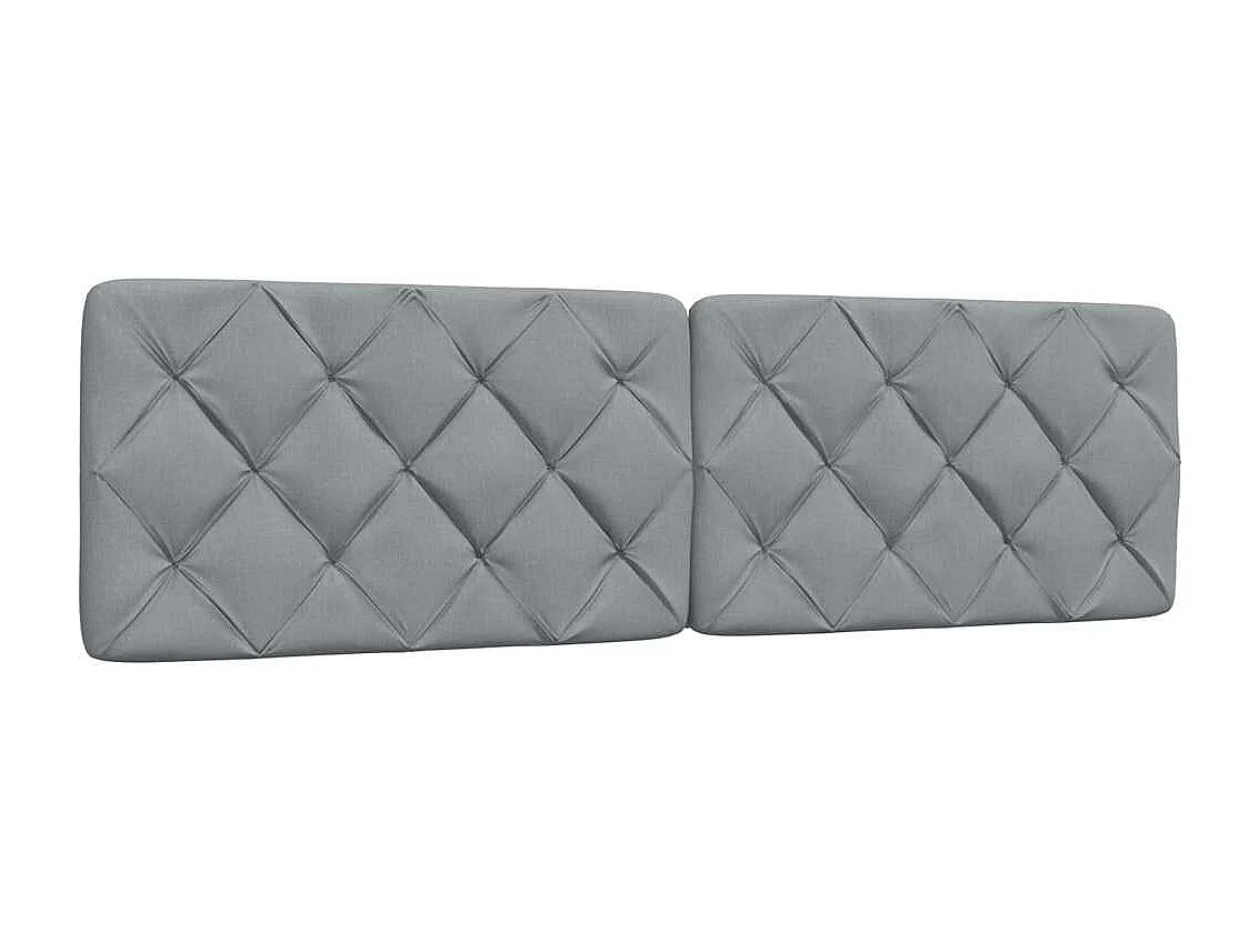 Bedframe met LED zonder matras stof 180x200 cm lichtgrijs