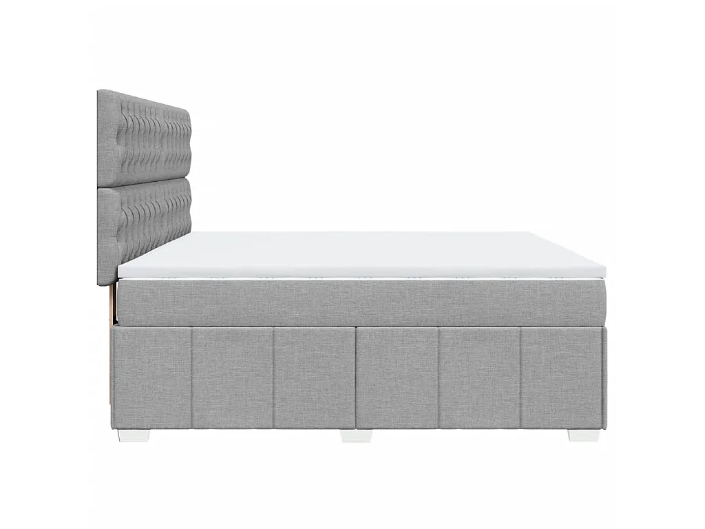 Boxspring met matras stof lichtgrijs 180x200 cm