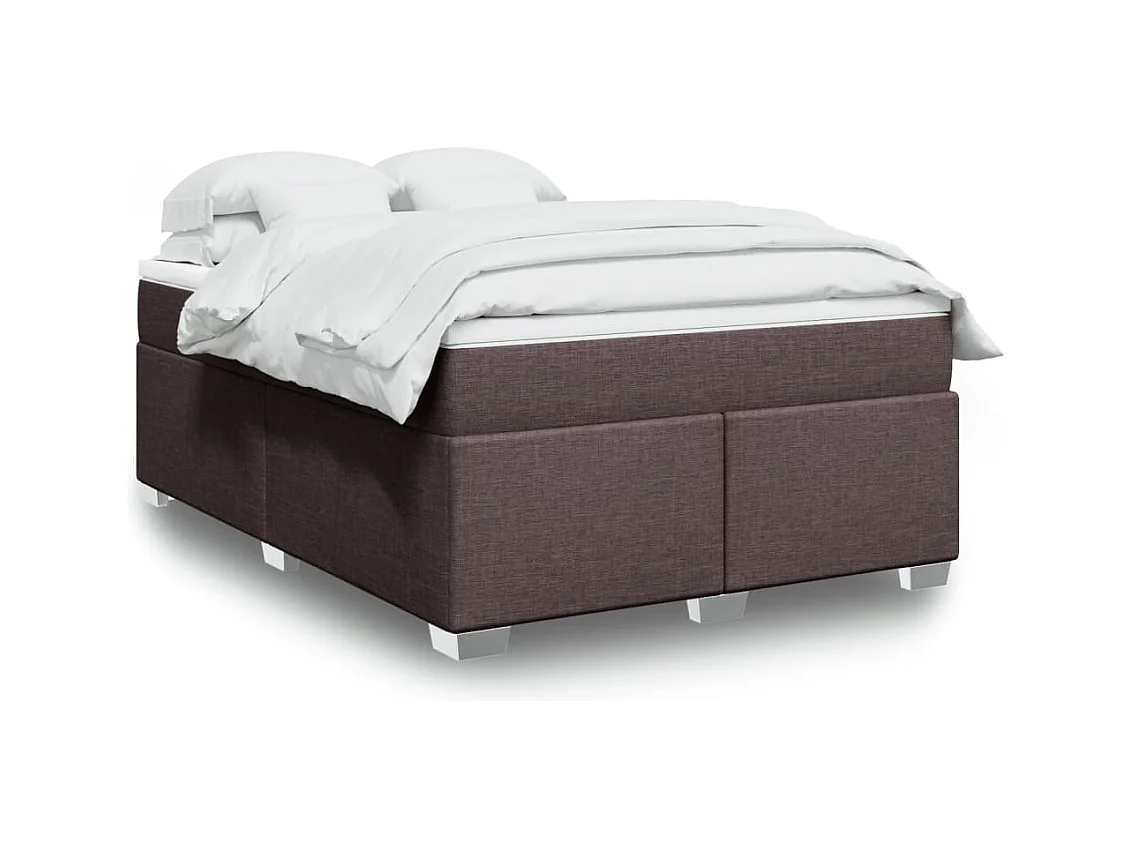 Sommier à lattes de lit avec matelas Marron foncé 160x200 cm