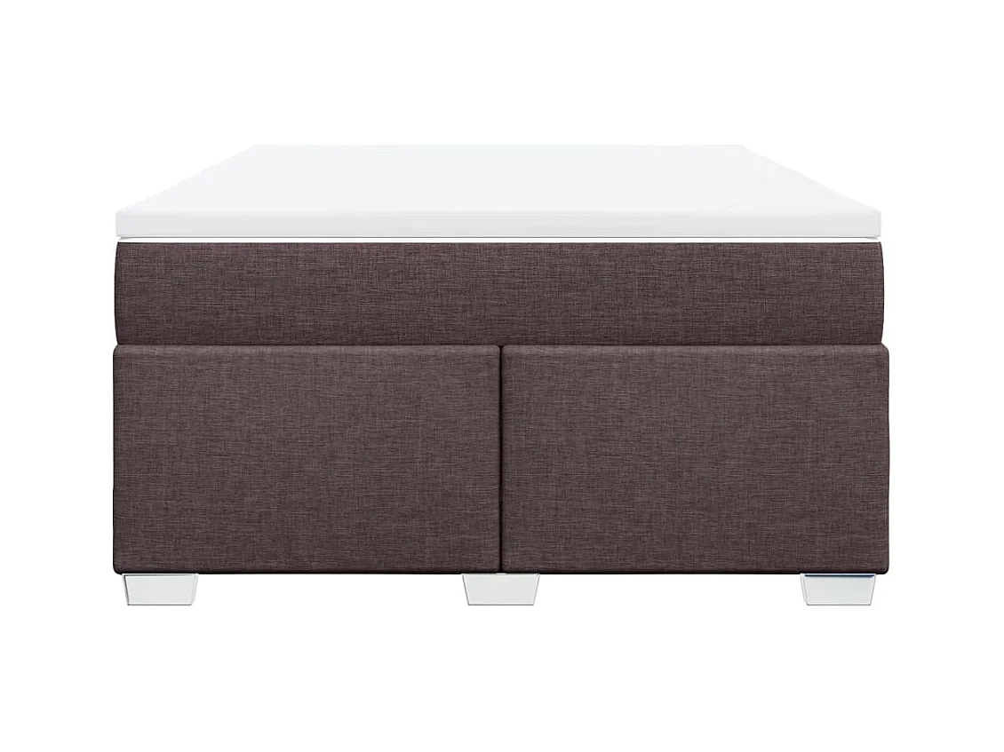 Sommier à lattes de lit avec matelas Marron foncé 160x200 cm