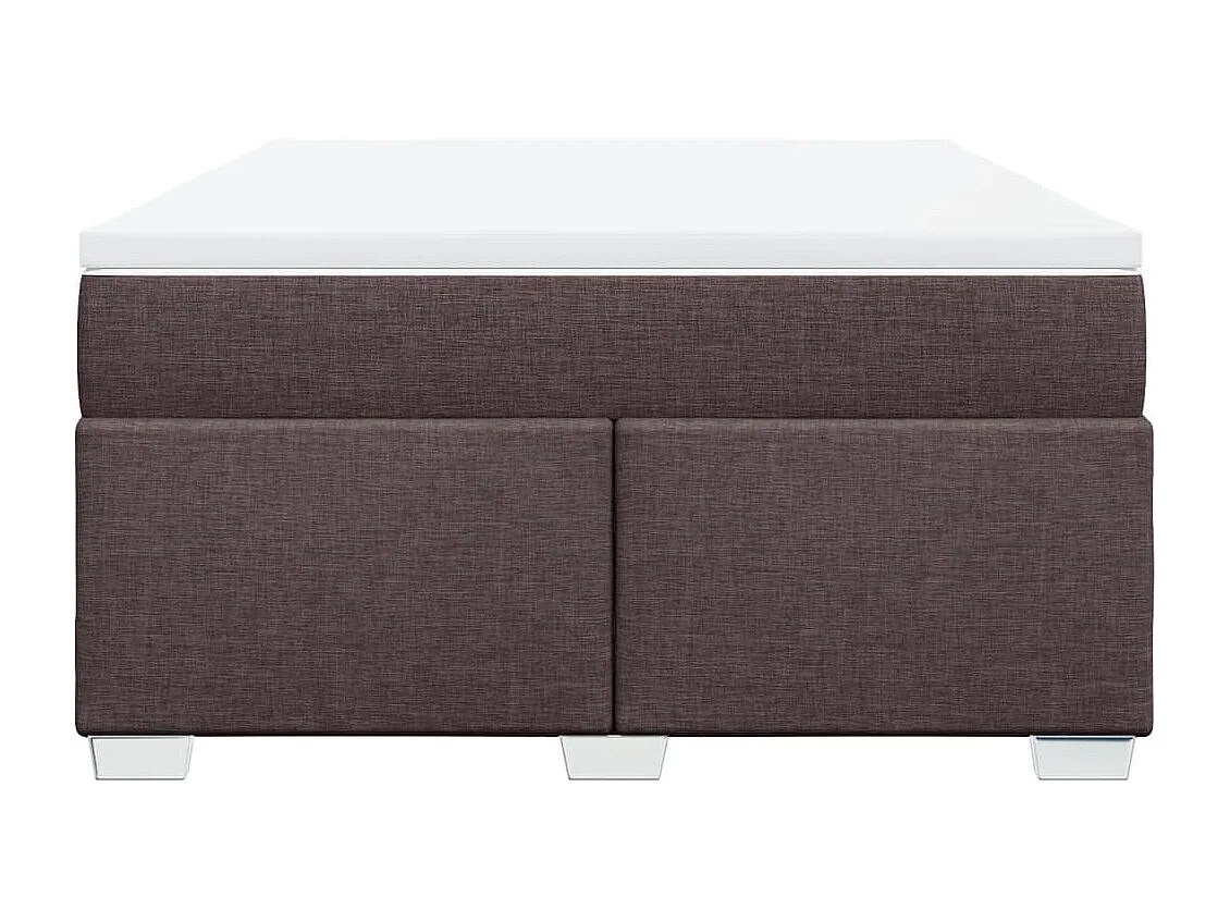 Boxspringbett mit Matratze Dunkelbraun 160x200 cm Stoff