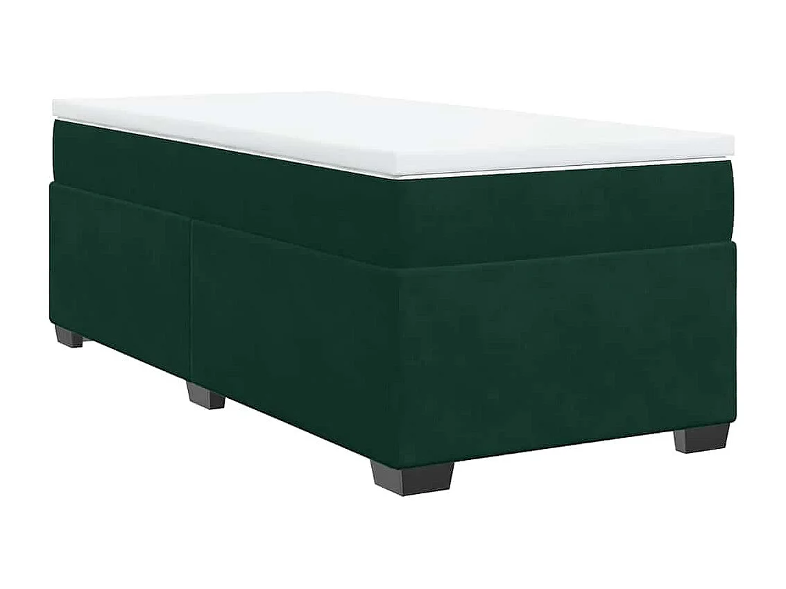 Sommier à lattes de lit avec matelas Vert foncé 90x200 cm