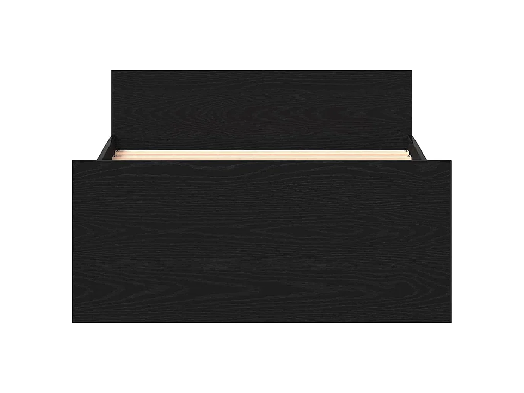Estrutura cama s/ colchão derivados madeira carvalho preto