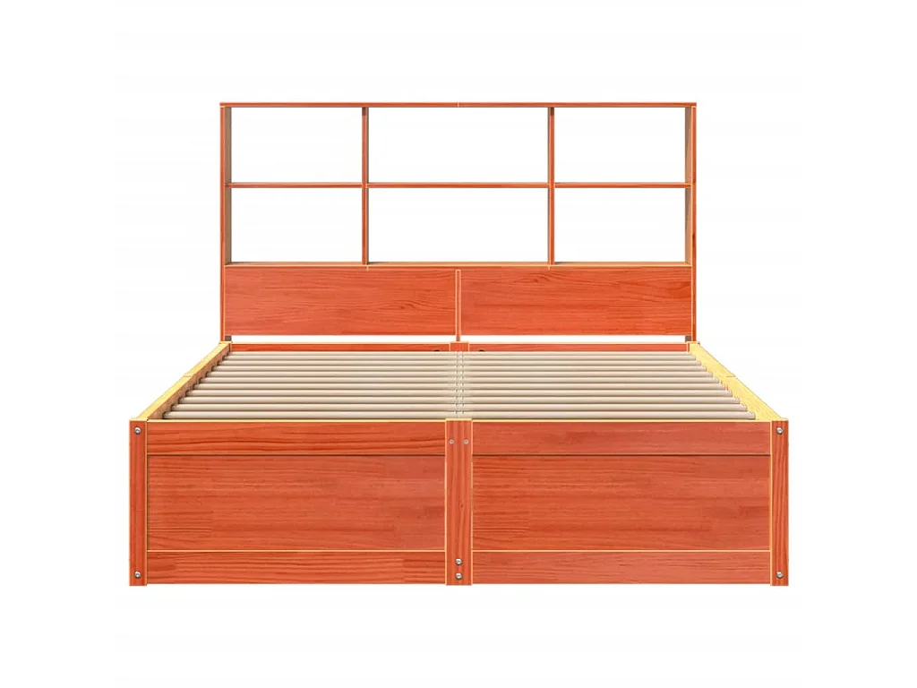 Letto senza Materasso Marrone Cera 140x190 cm in Legno di Pino