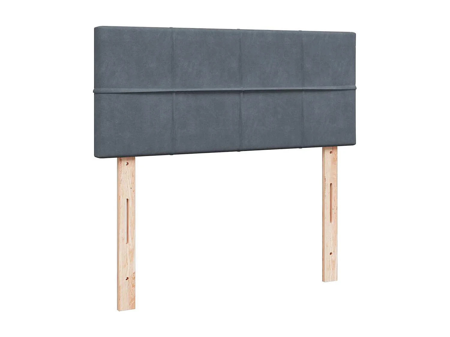 Cama otomana con colchón y LED terciopelo gris oscuro 120x190cm