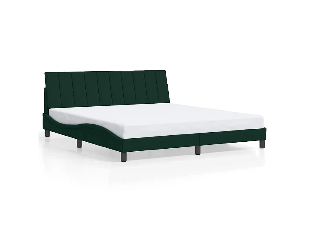 Bedframe met LED zonder matras "Hanko" donkergroen 180x200 cm