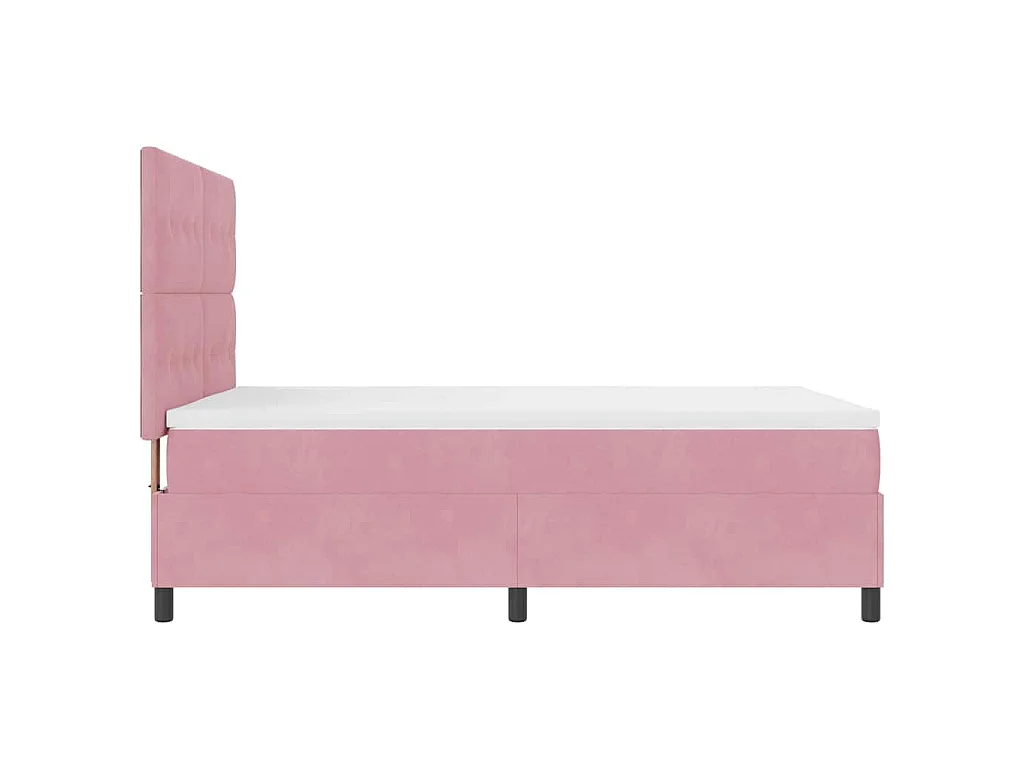 Boxspringbed met hoofdeinde Roze 140 x 200 cm Fluweel
