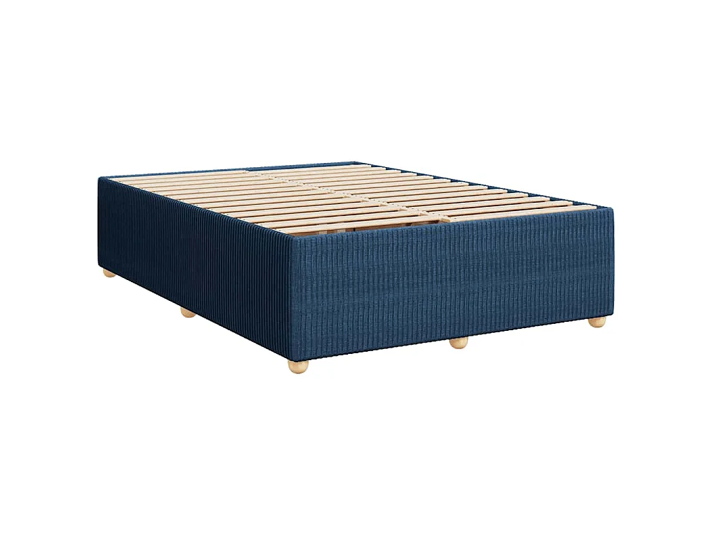 Giroletto a Molle con Materasso Blu 140x190 cm in Tessuto