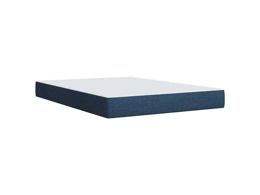 Giroletto a Molle con Materasso Blu 140x190 cm in Tessuto