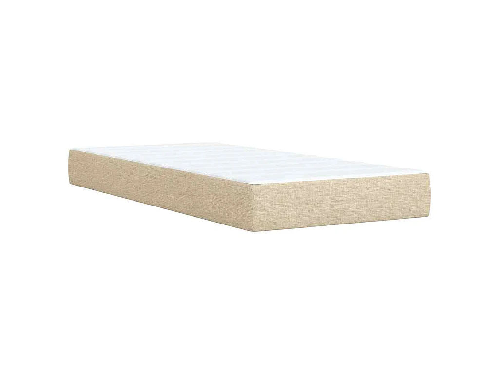Boxspringbett mit Matratze Creme 100x200 cm Stoff