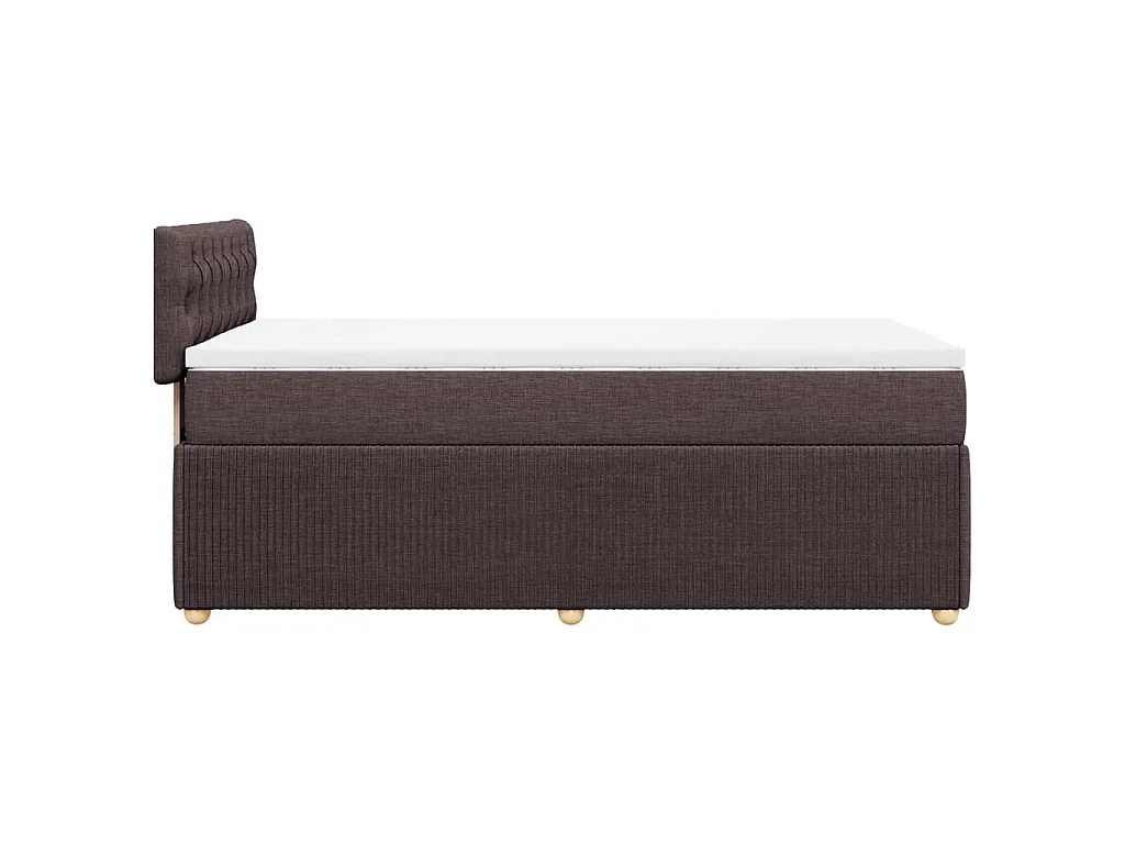 Sommier à lattes de lit avec matelas Marron foncé 100x200 cm