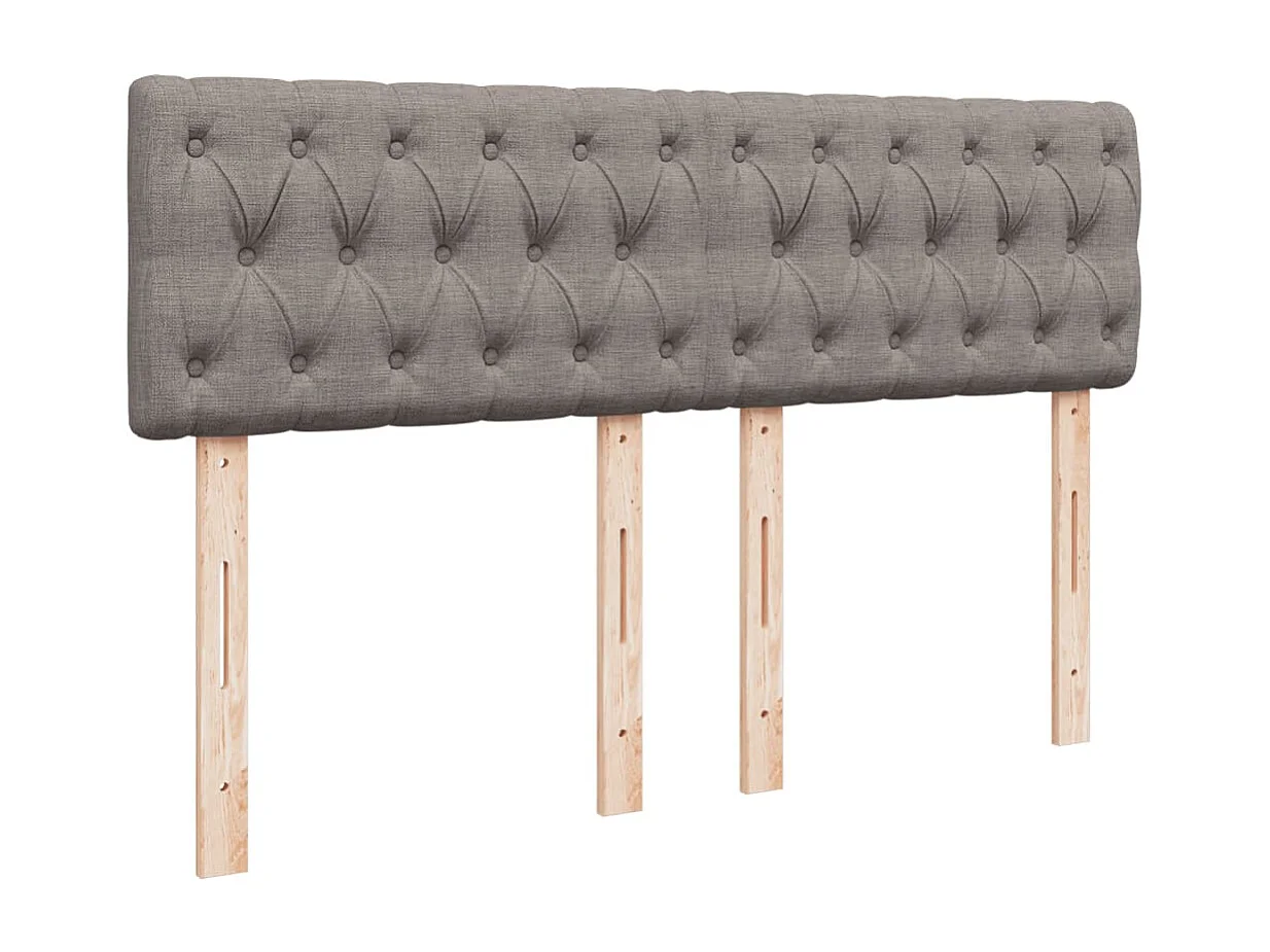 Boxspring met matras stof taupe 140x200 cm