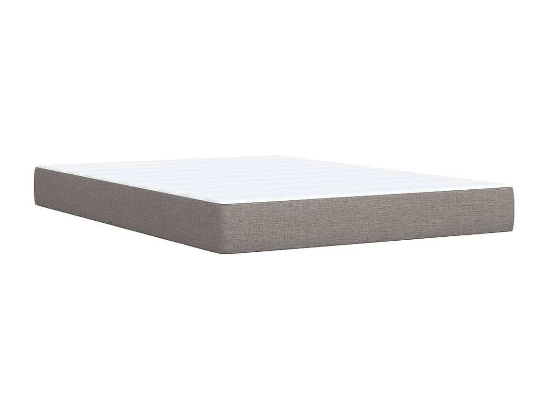 Boxspring met matras stof taupe 140x200 cm