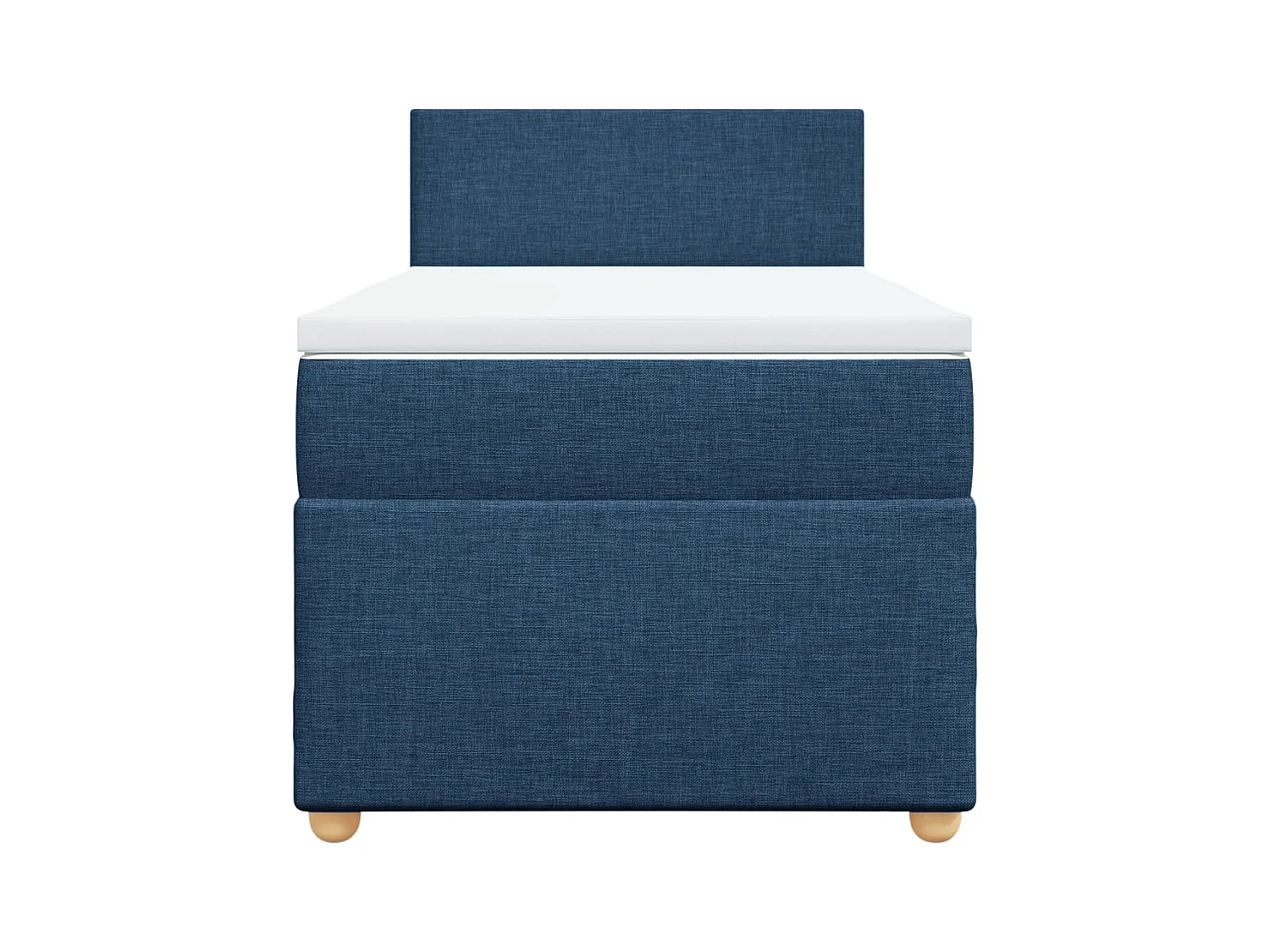 Sommier à lattes de lit avec matelas Bleu 90x200 cm Tissu