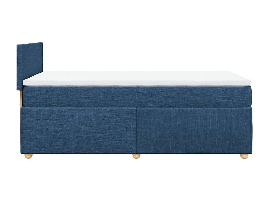 Sommier à lattes de lit avec matelas Bleu 90x200 cm Tissu