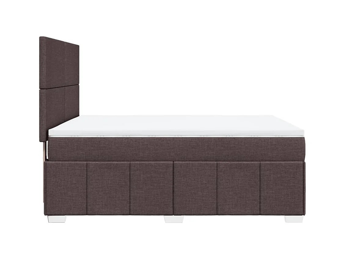 Sommier à lattes de lit avec matelas Marron foncé 160x200 cm