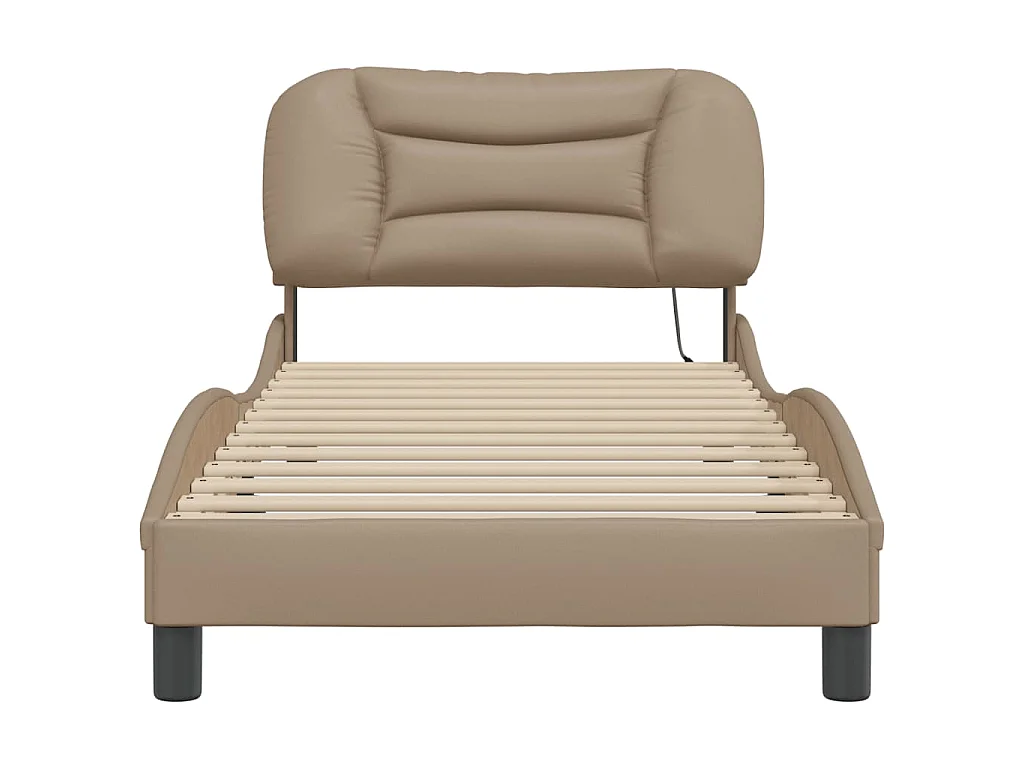 Cadre de lit avec LED sans matelas Hvar cappuccino 90x190 cm