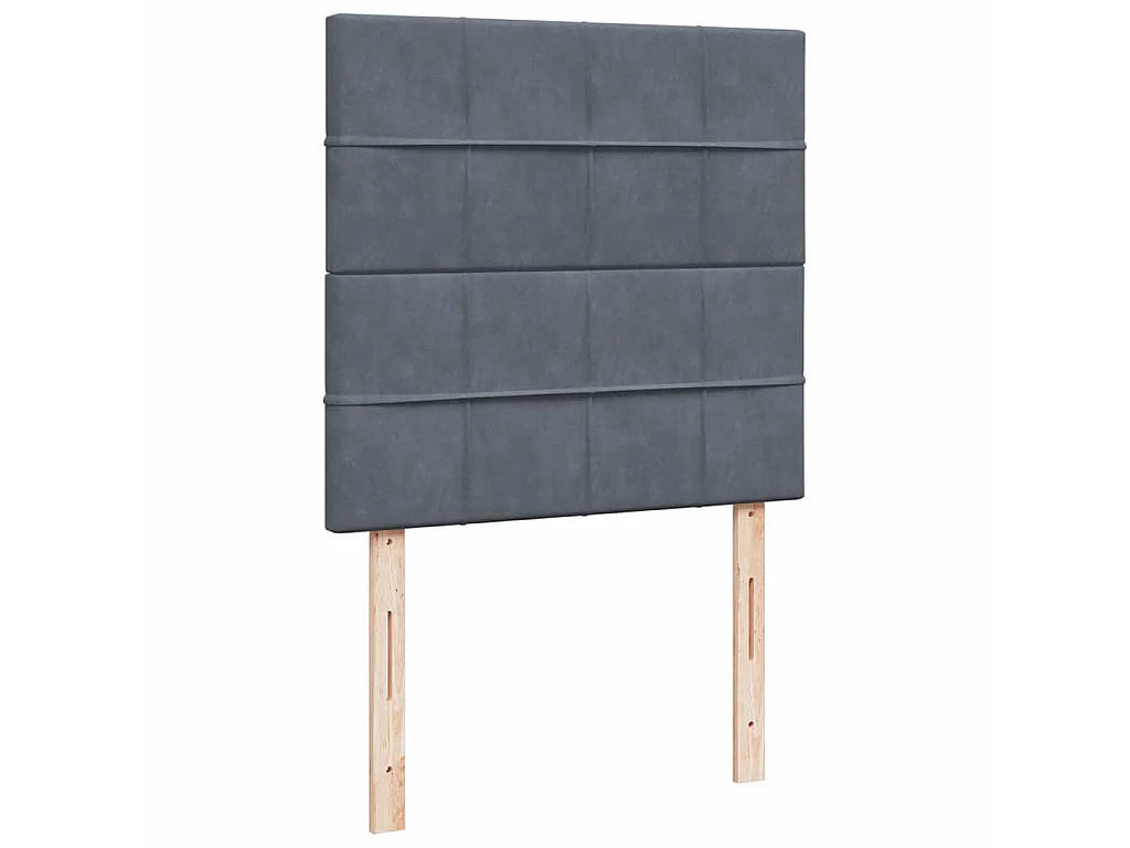 Ottoman bed met matrassen 100x200cm fluweel donkergrijs