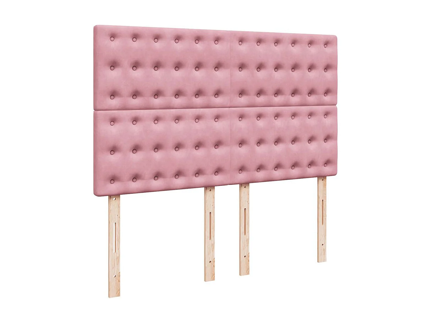 Cama box spring con colchón terciopelo rosa 140x200 cm