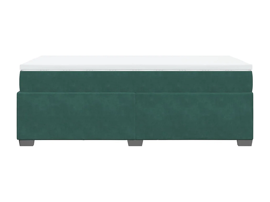 Sommier à lattes de lit avec matelas Vert foncé 90x190 cm