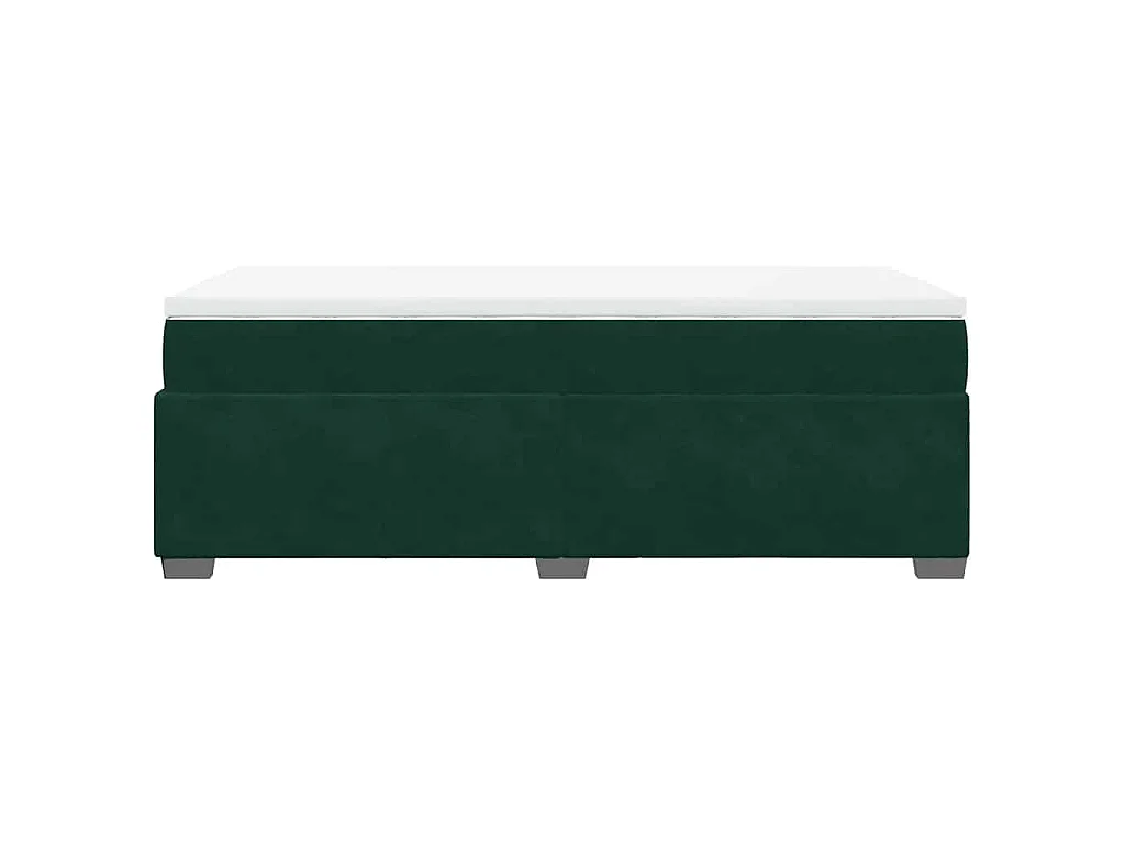 Sommier à lattes de lit avec matelas Vert foncé 90x190 cm